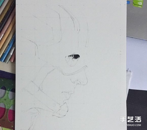 美國(guó)隊(duì)長(zhǎng)彩鉛畫(huà)的畫(huà)法 彩鉛美國(guó)隊(duì)長(zhǎng)步驟圖片 -  rpnrmr.com