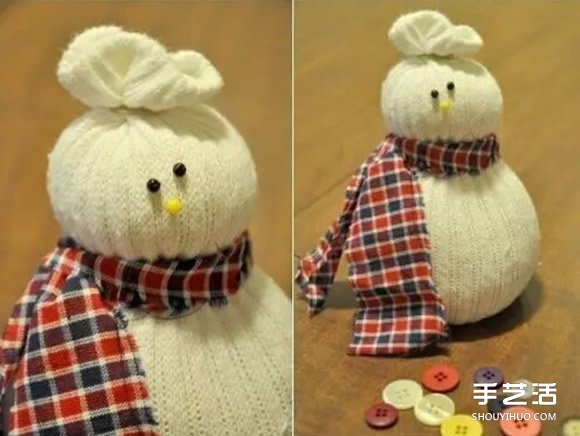 襪子雪人的制作方法 襪子娃娃雪人DIY步驟圖解 -  rpnrmr.com