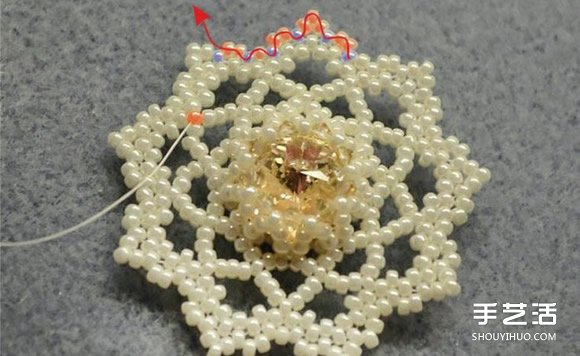 串珠胸針DIY教程 手工胸花串珠制作步驟圖解 -  rpnrmr.com