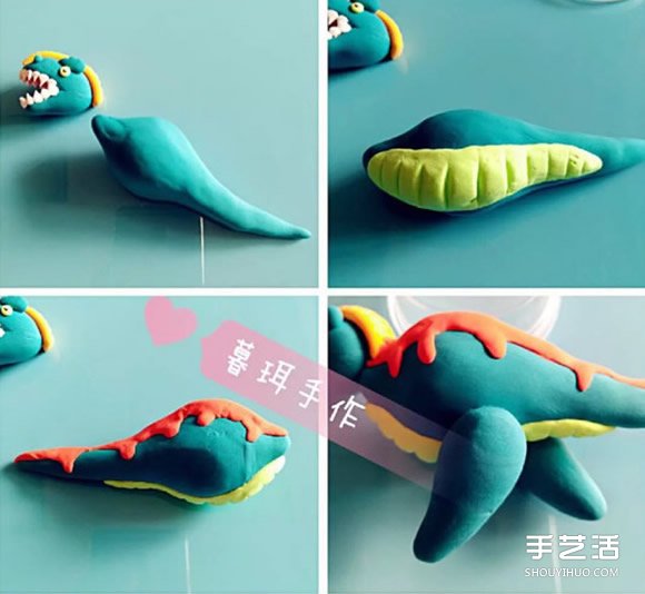 超輕粘土霸王龍制作教程 可愛恐龍DIY圖解 -  rpnrmr.com