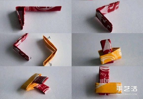 折紙手鐲圖解教程 兒童玩具手鐲圓環(huán)的折法 -  rpnrmr.com