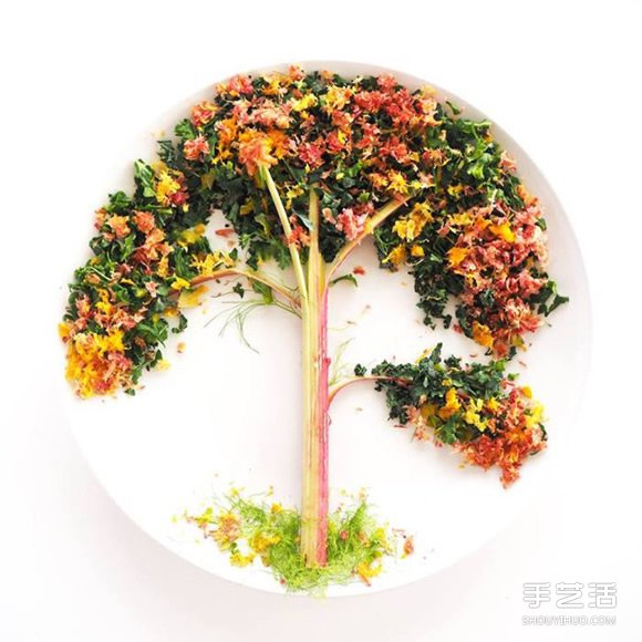 盤子上的藝術(shù)創(chuàng)作 創(chuàng)意DIY讓食材擺出美麗圖案 -  rpnrmr.com