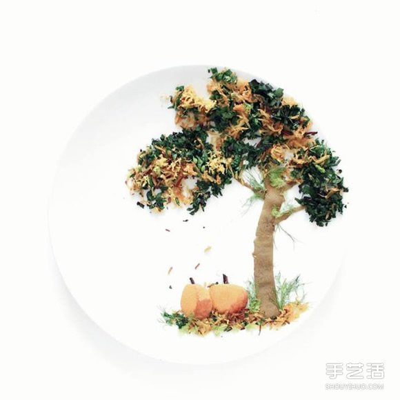盤子上的藝術(shù)創(chuàng)作 創(chuàng)意DIY讓食材擺出美麗圖案 -  rpnrmr.com