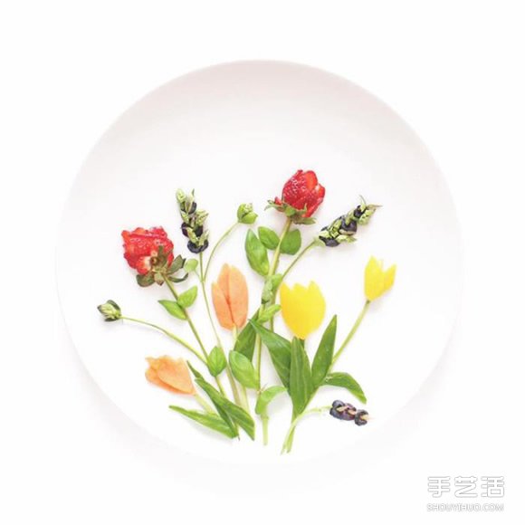 盤子上的藝術(shù)創(chuàng)作 創(chuàng)意DIY讓食材擺出美麗圖案 -  rpnrmr.com