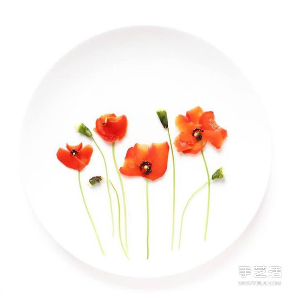 盤子上的藝術(shù)創(chuàng)作 創(chuàng)意DIY讓食材擺出美麗圖案 -  rpnrmr.com