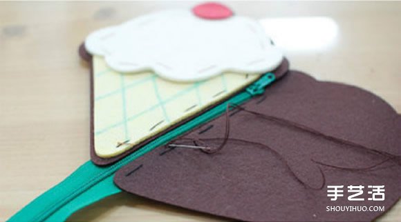 不織布冰激凌零錢包制作 手工布藝零錢包DIY -  rpnrmr.com