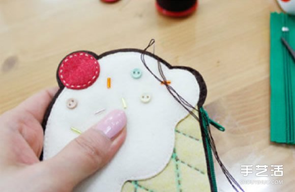 不織布冰激凌零錢包制作 手工布藝零錢包DIY -  rpnrmr.com