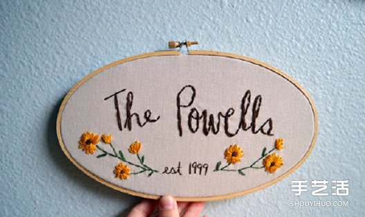圖案以文字為主的小清新刺繡作品圖片 -  rpnrmr.com