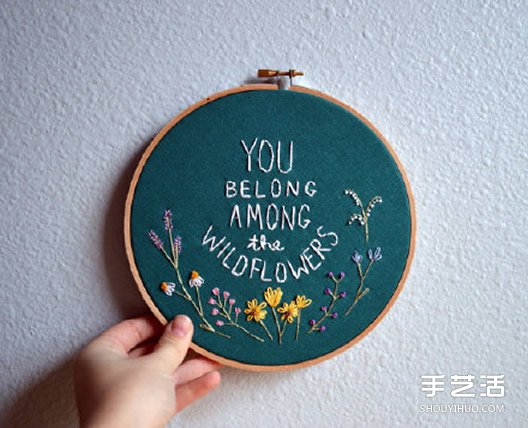 圖案以文字為主的小清新刺繡作品圖片 -  rpnrmr.com