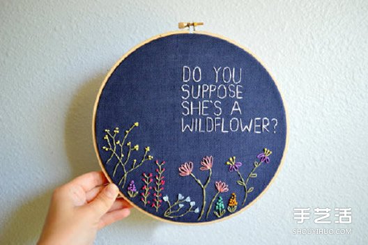 圖案以文字為主的小清新刺繡作品圖片 -  rpnrmr.com