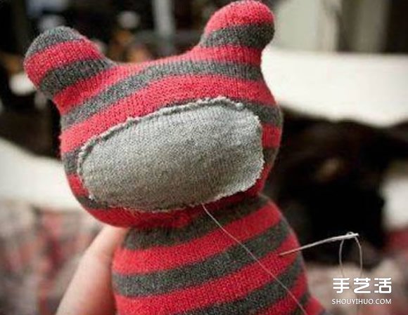 襪子小熊手工制作教程 毛絨小熊用襪子做圖解 -  rpnrmr.com