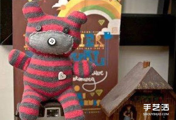 襪子小熊手工制作教程 毛絨小熊用襪子做圖解 -  rpnrmr.com