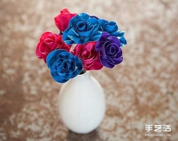 如何制作膠帶玫瑰花 彩色膠帶玫瑰花的做法 -  rpnrmr.com