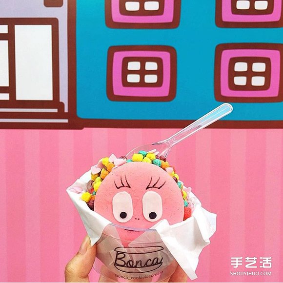 夢幻與邪惡結(jié)合的卡通風(fēng)馬卡龍冰淇淋 Bonca -  rpnrmr.com