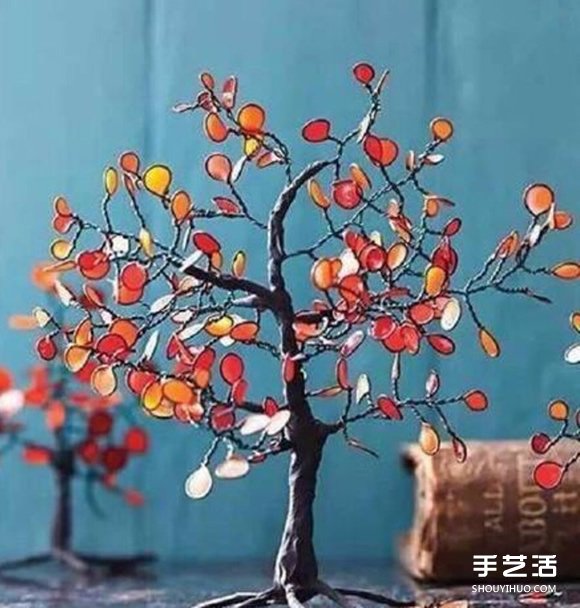 裝飾樹模型DIY制作 所用材料是鐵絲和指甲油 -  rpnrmr.com