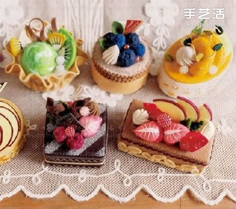 逼真的不織布蛋糕圖片 手工布藝蛋糕作品欣賞 -  rpnrmr.com