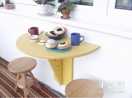 安裝到墻上的可折疊密度板咖啡桌制作教程 -  rpnrmr.com