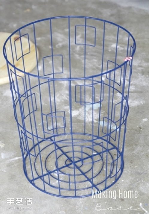 閑置金屬筐廢物利用制作小圓桌的方法步驟 -  rpnrmr.com