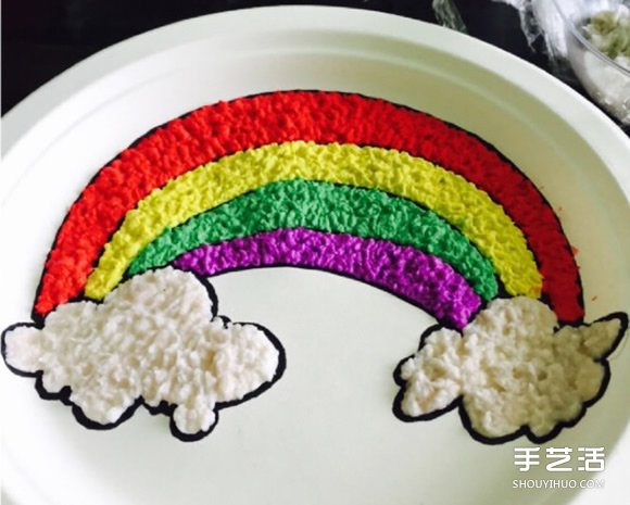 一次性餐盤畫彩虹 創(chuàng)意幼兒園餐盤畫制作方法 -  rpnrmr.com