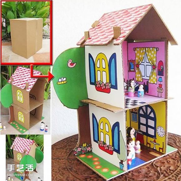 兒童紙房子手工制作方法 紙房子模型制作圖解 -  rpnrmr.com