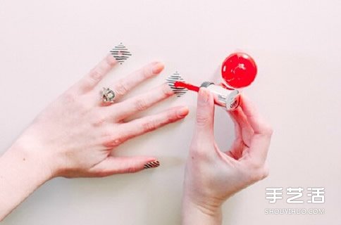 招桃花的小清新美甲DIY 可愛桃花美甲圖片教程 -  rpnrmr.com