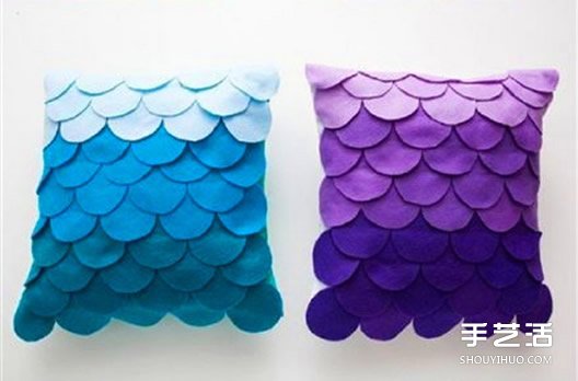 自制漸變色拼布抱枕 個(gè)性家居布藝抱枕DIY制作 -  rpnrmr.com
