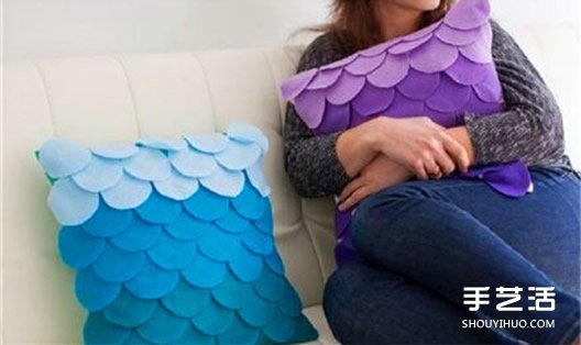 自制漸變色拼布抱枕 個(gè)性家居布藝抱枕DIY制作 -  rpnrmr.com
