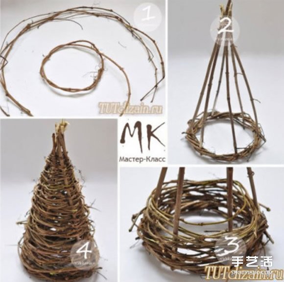枯枝樹藤等廢物利用 DIY制作森系圣誕樹的方法 -  rpnrmr.com