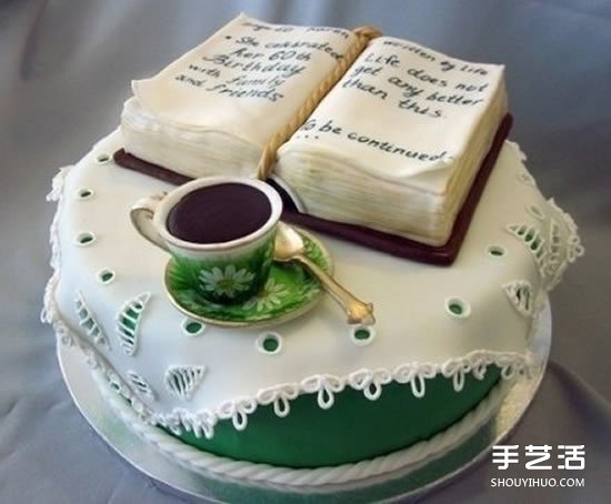 創(chuàng)意書蛋糕圖片 看起來就像是一本本堆疊的書 -  rpnrmr.com