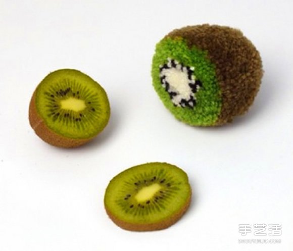 用毛線制作獼猴桃方法 毛線獼猴桃小飾品DIY -  rpnrmr.com