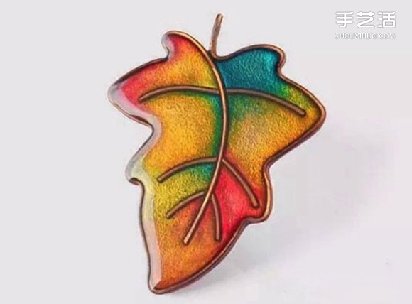 精美軟陶胸針DIY教程 軟陶樹葉胸針制作圖解 -  rpnrmr.com