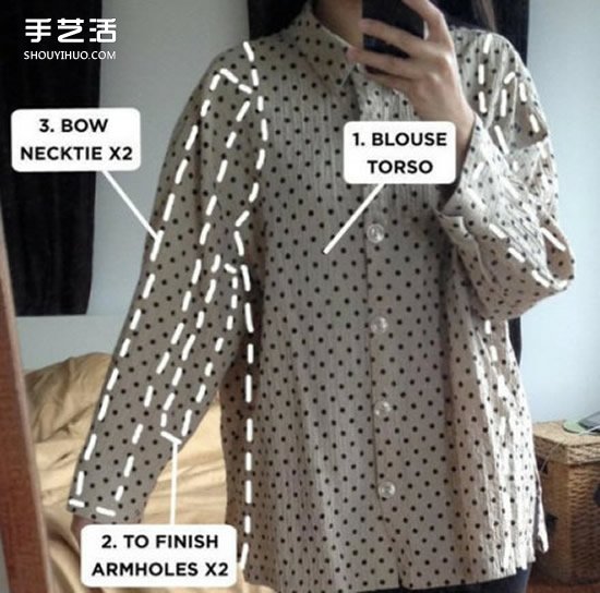 寬大舊襯衫改裙子的方法 舊襯衫改造裙子DIY -  rpnrmr.com