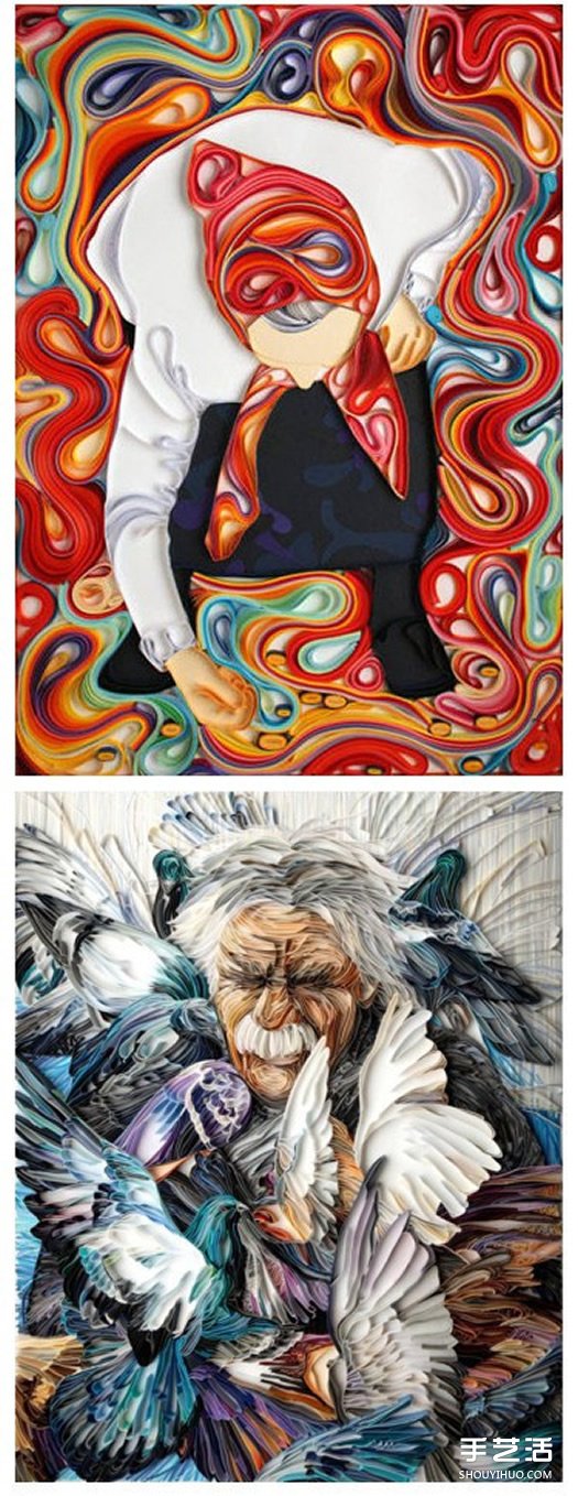 立體衍紙畫作品圖片 超有藝術(shù)感的衍紙畫 -  rpnrmr.com