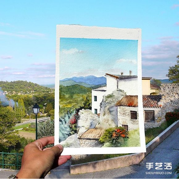 畫家用水彩畫取代相機 捕捉旅行的沿途美景 -  rpnrmr.com