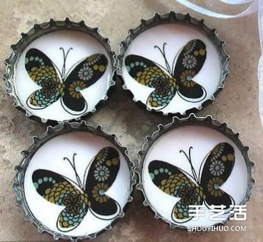 可愛漂亮的瓶蓋畫圖片 金屬瓶蓋變廢為寶畫畫 -  rpnrmr.com