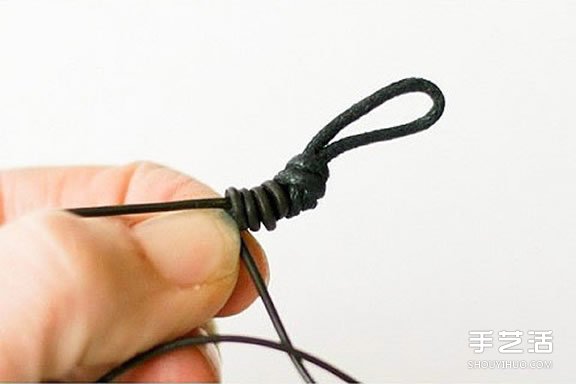 男士手鏈的編法圖解 黑白兩色簡約男生手鏈DIY -  rpnrmr.com