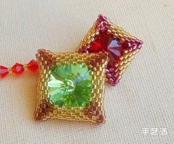 方形串珠飾品DIY教程 手工串珠寶石飾品制作 -  rpnrmr.com