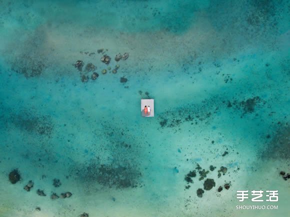 不用攝影師的婚紗照：徜徉于蔚藍(lán)的大海之中 -  rpnrmr.com