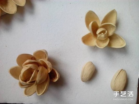 開心果殼創(chuàng)意粘貼畫 開心果殼粘貼荷花裝飾畫 -  rpnrmr.com