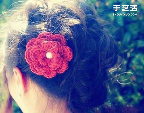 手工鉤針花朵教程圖解 可以制作成發(fā)夾或胸花 -  rpnrmr.com