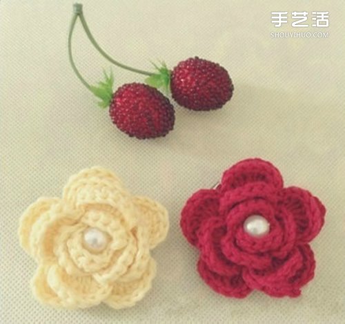 手工鉤針花朵教程圖解 可以制作成發(fā)夾或胸花 -  rpnrmr.com