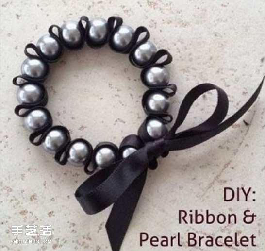 緞帶金屬色串珠手鏈DIY 時(shí)尚大氣串珠手鏈編法 -  rpnrmr.com