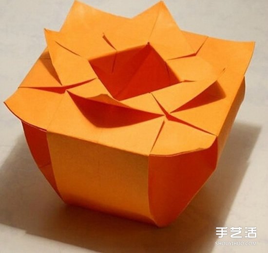 手工折紙花盆圖解 復(fù)雜花盆的折法步驟教程 -  rpnrmr.com
