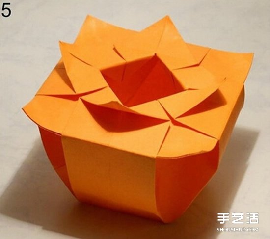 手工折紙花盆圖解 復(fù)雜花盆的折法步驟教程 -  rpnrmr.com