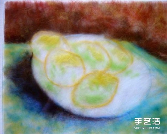 宛如油畫般的水果羊毛氈畫 具有羊毛獨(dú)特質(zhì)感 -  rpnrmr.com