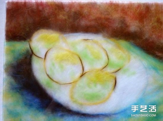 宛如油畫般的水果羊毛氈畫 具有羊毛獨(dú)特質(zhì)感 -  rpnrmr.com