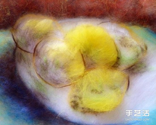 宛如油畫般的水果羊毛氈畫 具有羊毛獨(dú)特質(zhì)感 -  rpnrmr.com