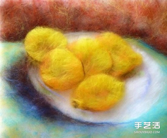 宛如油畫般的水果羊毛氈畫 具有羊毛獨(dú)特質(zhì)感 -  rpnrmr.com