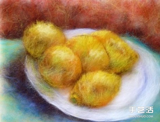 宛如油畫般的水果羊毛氈畫 具有羊毛獨(dú)特質(zhì)感 -  rpnrmr.com