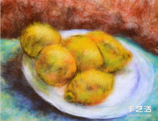 宛如油畫般的水果羊毛氈畫 具有羊毛獨(dú)特質(zhì)感 -  rpnrmr.com